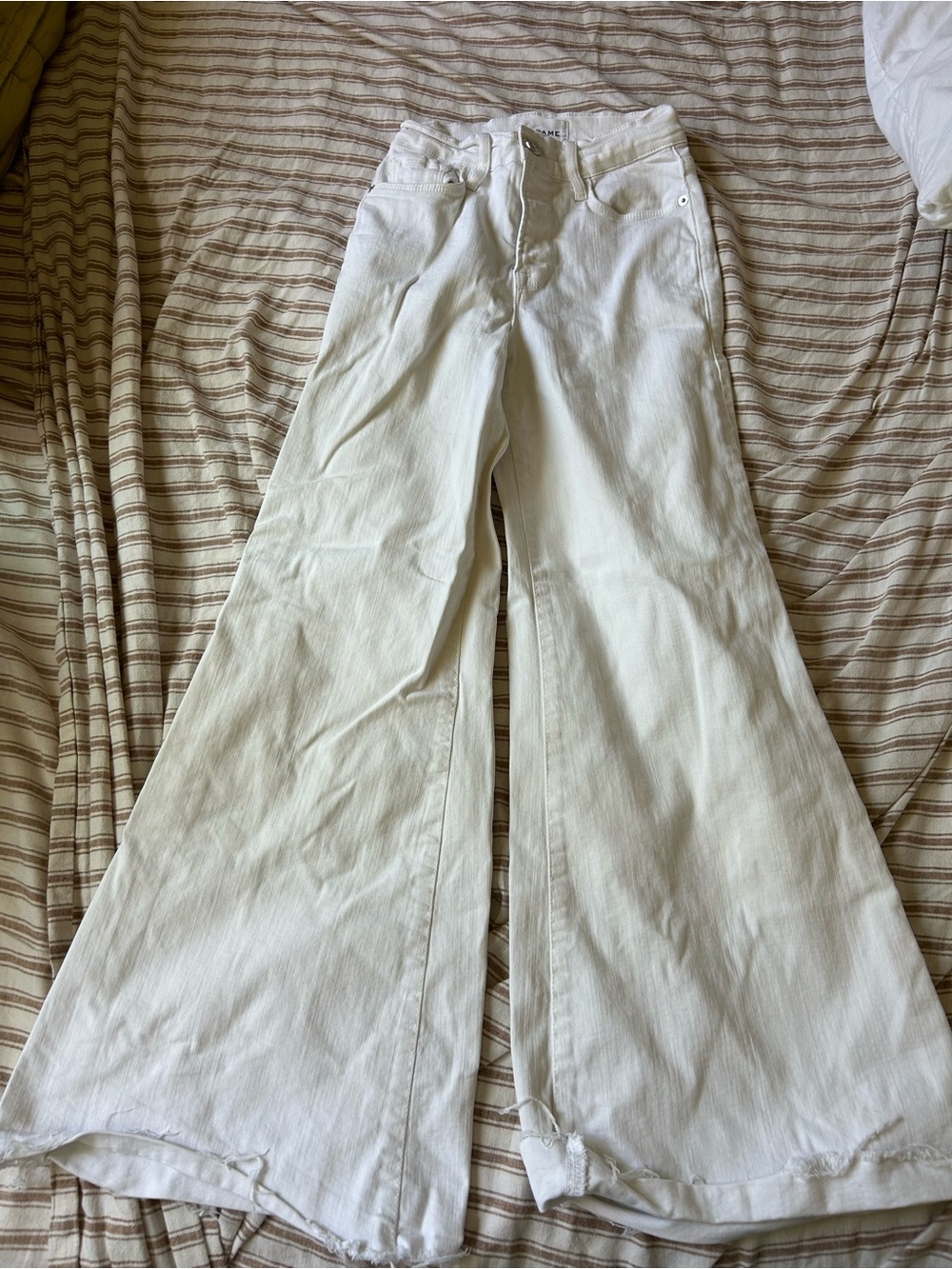 Frame Denim White High-Rise Jeans